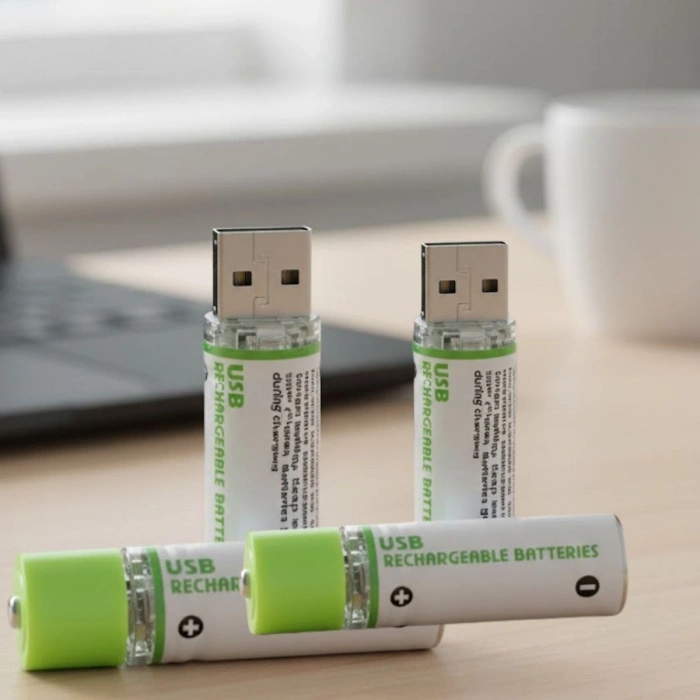 USB Şarjlı 1450mAh AA 1.2V Lityum Kalem Pil – 4lü Set, Tekrar Şarj Edilebilir Uzun Ömürlü Dönüştürülebilir Batarya