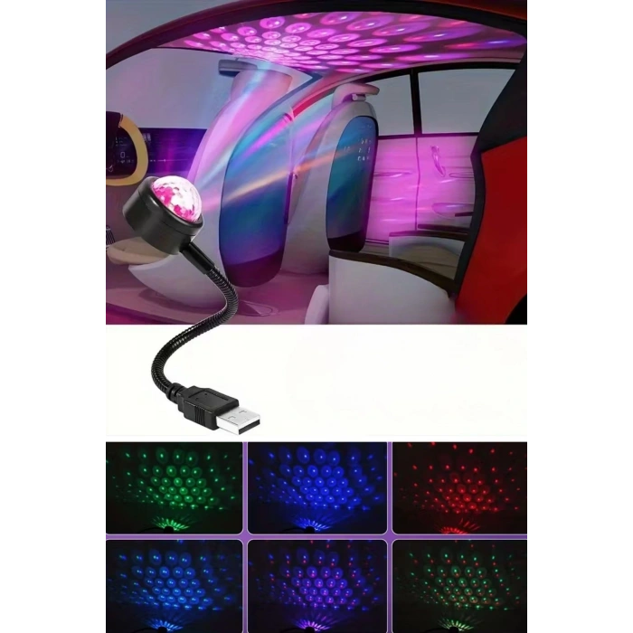 USB Sese Duyarlı 8 Farklı Mod Işıklı LED Atmosfer Işığı – Ambiyans Aydınlatması