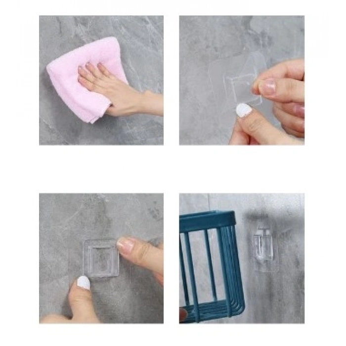 Yapışkanlı Çok Fonksiyonlu Banyo Organizeri Beyaz