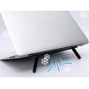 2 Kademeli Katlanabilir Ve Yapışkanlı Laptop Standı Siyah Cm-438