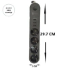 4lü Siyah Anahtarlı 3 USB Li Akım Korumalı Topraklı Çocuk Korumalı Grup Priz 2 Metre