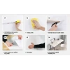 6 Adet Yapışkanlı Beyaz Mermer Desenli Sticker 30x30 Cm