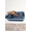 6 Bölmeli 3 Litre Plastik Saklama Kutusu Kapaklı Kulplu Organizer