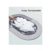 Banyo Paspası Süper Su Emici Kaymaz Tabanlı Paspas Oval Diatomit Paspas Nappa Paspas Oval (60x39cm)