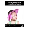 Bebek Banyo Şapkası Duş Başlığı Ayarlanabilir Düğmeli Çocuk Küvet Göze Su Kaçırmayan Pembe Şapka