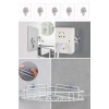 Osso 5 Adet Yapışkanlı Duvar Vida Kancaları Şeffaf Raf Duvar Tablo Askıları Mutfak Banyo Organizer