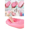 Else Silikon Banyo Kesesi Katı Sabun Hazneli Süngerli Silikon Sırt Vücut Keseleme Fırçası