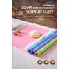 Pratik Büyük Boy Silikon Hamur Açma Ve Yoğurma Matı 60 X 45 Cm