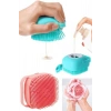 Duş Jeli Hazneli Silikon Fırça Kese Çok Amaçlı Vücut Temizleme Kesesi Peeling Banyo Lifi Bulaşık