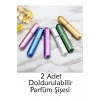 2 ADET Mini Dolabilir Cep Küçük Boş Taşınabilir Parfüm Şişesi Kadın Parfüm Erkek Parfüm Şişesi