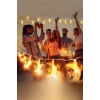 Kablolu Ay Yıldız Şekilli Günışığı Renk Elektrikli Led Işık 5 Mt