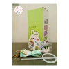 Geyik Su Matarası Geyikli Suluk Figürlü Su Şişesi 3D Sticker Hediyeli Pipetli Matara 650ml
