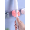 4 Adet Yapışkanlı Pratik Mop Temizlik Fırçası Tutucu Şemsiye Tutucu Fırça Kepçe Tutucu
