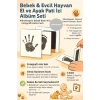 Bebek & Evcil Hayvan El Ayak Pati Izi Anı Albüm Baskı Seti Mürekkepsiz Bebek Siyah Kit