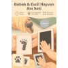 Bebek & Evcil Hayvan El Ayak Pati Izi Anı Albüm Baskı Seti Mürekkepsiz Bebek Siyah Kit