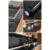 Siyah Yapışkanlı Mermer Görünümlü Masa Tezgah Dolap Mutfak Banyo 5 Metre X 60 Cm Folyo Kağıt Şık