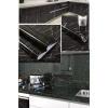 Siyah Yapışkanlı Mermer Görünümlü Masa Tezgah Dolap Mutfak Banyo 5 Metre X 60 Cm Folyo Kağıt Şık
