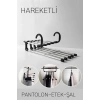 Özel Hareketli Dolap İçi Pantolon Kravat Şal Askı Sistemi Düzenleyici Katmanlı Askılık Organizer