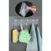 Yapışkanlı Şeffaf Duvar Askısı Banyo Mutfak Düzenleyici Askı Pratik Kanca Askılık