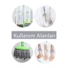 Mop Sapı Tutucu 4adet Yapışkanlı Fırça Tutucu Paspas Ve Mop Tutacağı Mutfak Askılığı Tuvalet Fırçası