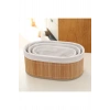 3lü Pinterest Stil Bambu Sepet Çok Amaçlı Kullanım Bambu Hasır Sepet