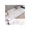 Dekoratif Beyaz Mermer Desenli Yapışkanlı Tezgah/Duvar/Fayans/Eşya Kaplama Folyosu (3 mt * 60 cm )