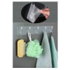5li Kendinden Yapışkanlı Güçlü Şeffaf Askılık - Kapı Arkası Mutfak Duvar Banyo Askı