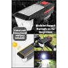 Solar Enerjili Usb Ile Şarj Edilebilir 3 Modlu Ledli Bisiklet Feneri Kornalı Ve Su Geçirmez Far