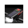 Solar Enerjili Usb Ile Şarj Edilebilir 3 Modlu Ledli Bisiklet Feneri Kornalı Ve Su Geçirmez Far