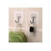 Pratik 1 Adet Güçlü Şeffaf Duvar Askısı Askılığı Yapışkan Kancalı Mutfak Banyo Askı