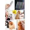 Gri Parlak Metal Köpek Tarağı Renkli Pet Köpek Pire Tımar Tarağı Köpek Tüyü Tarama