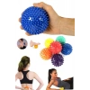 Profesyonel Fitness Cardio Pilates Büyük Boy 8 Cm Dikenli Kas Duyu Uyarıcı Masaj Topu Spor Set
