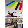 5li Farklı Renk ve Direnç Seviyeli Pilates Crossfit Bant Seti