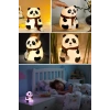 5 Farklı Renk Modlu Panda Figürlü Pofuduk LED Gece Lambası–Yumuşak Dokulu Çocuk Odası ve Dek