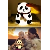 5 Farklı Renk Modlu Panda Figürlü Pofuduk LED Gece Lambası–Yumuşak Dokulu Çocuk Odası ve Dek