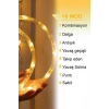 Gün Işığı Ay Yıldız Perde LED Işık 3 Metre – Dekoratif Oda, Balkon ve Ramazan Süsleme Lambası
