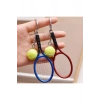 Gerçekçi Tenis Raketi Tasarımlı Şık Anahtarlık Kolye Çanta Süsü Tennis Keychain