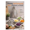 Premium 3 Bıçaklı Sebze Dilimleyici ve Rende – Paslanmaz Çelik Çok Amaçlı Doğrayıcı
