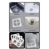 1 Adet Lavabo Gider Süzgeci Filtre Sticker Kendinden Yapışkanlı Saç ve Kir Tutucu Gider Koruyucu