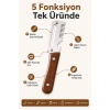 5 in 1 Çok Fonksiyonlu Paslanmaz Çelik Sebze Soyacağı | Rende, Dilimleyici, Meyve Soyucu, Şişe Açacağı, Mutfak Aparatı