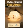 Sevimli Koyun Gece Lambası USB Şarjlı Dokunmatik Silikon LED Gece Lambası 30 Dakika Zamanlayıcılı 5 Renk Işıklı Çocuk Odası Lambası