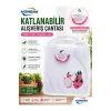 Katlanabilir Alışveriş Plaj Çantası 38x58 cm – Taşınabilir Portakal Kese Tasarımlı, Yıkanabilir, Çevre Dostu Bez Market Çantası