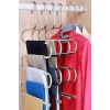 5 Adet 5 Katlı Metal Pantolon Eşarp Askısı - 5 Adet Askılık