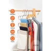 2 Li Set Dekoratif Metal Dolap Içi Krom Pantalon Askısı 2 Adet Askı