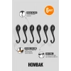 Siyah Metal Mutfak ve Banyo Askısı 6 Kancalı Askı Demiri