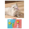 Elastik Kendinden Yapışkanlı Renkli Kedi Oyun Oltası Kedi Oyuncağı Yapışkanlı Olta Eğitim Oyuncağı