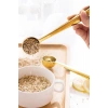 1 Adet Mandallı Kahve Ölçü Kaşığı Gold Çok Fonksiyonlu Paslanmaz Çelik Kaşık
