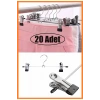 20 Adet Mandallı Metal Pantolon & Etek Askısı Gümüş Renk