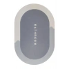 Krem Oval Sihirli Su Emici Banyo Paspası Kaymaz Tabanlı Abdest Paspası 3 Mm 38x58