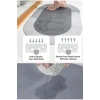 Krem Oval Sihirli Su Emici Banyo Paspası Kaymaz Tabanlı Abdest Paspası 3 Mm 38x58